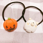 ハロウィンとくまごろうおばけのヘアゴム