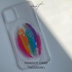 ニュアンス　iPhone12 ニュアンスデザインケース　iPhoneケース〝rainbow〟　iPhone12mini iPhone11 iPhonex iPhonese スマホケース
