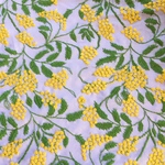 ミモザ刺繍生地　刺繍生地　ミモザ刺繍