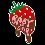BABY IN CAR(ベビーインカー) セーフティーサインステッカー (いちごのチョコレートフォンデュ)