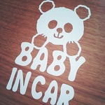 32 BABY IN CAR ステッカー　ぱんだ