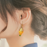 送料無料🍌バナナ&バナナ　ゆらゆらピアス　サージカルステンレスピアス