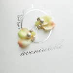 new♡黄色の春色花びらイヤリング・ピアス