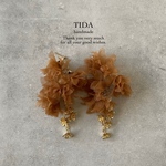 brown  flower 【ピアス／イヤリング】No.89