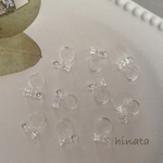 【送料無料sale】樹脂ノンホールピアス石座付き10個セット(5ペア)
