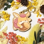 秋を楽しもうウッドキーホルダー＊ウサギ＊