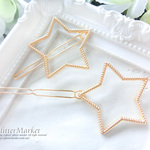 【再入荷】2個セット☆レジン枠でも使える 星型 フレーム　ヘアピン