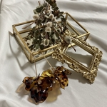 ヒョウ柄はなびらスティックピアス