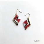 Luxury ビーズ ピアス/イヤリング【Red】