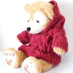 mee114様　お取引用　再販3⭐︎＜ディズニー＞　ダッフィー　シェリーメイ　コスチューム　服　⭐︎アランセーター　フード付　赤⭐︎