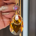 インスタ人気商品✨秋のシャンデリアペンダント✨大粒スワロフスキー限定色