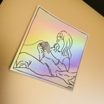 Sticker “Girl”　-hologram-