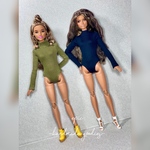 Barbie//バービー タートルネック長袖ボディースーツ
