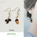 【サージカルステンレス　ピアス】リス　どんぐり　動物　可愛い　イヤリング