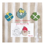 🎄クリスマス限定⛄️santa claus hair clip☆新生児から使えます滑り止め付き☆リボン替えられます☆ベビードレス☆クリスマス会☆新生児☆クリスマスベビー☆