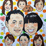 ときめく似顔絵☆色紙サイズ