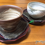 NEW★2枚セット★着物地リバーシブル茶托コースター！