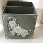薔薇のリモコンスタンド★トールペイント作品★ペン立て
