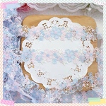 【1m】マカロン色　透き通るお花のレースリボン  ケミカルリボン　大人可愛い　繊細　綺麗　手芸　素材　幻い　水色　ピンク