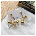 [New]ピアス　大振りピアス　おおぶり　ニュアンス　じゃらじゃら　ゴールド　星　スター