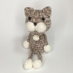 【ひかり様 専用】ベロアでオシャレな可愛いグレーねこぴ【キーホルダー可】