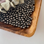 100pcs ＊ 6mm CCB メタルビーズ  ブラック  （0110）