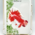 金魚柄のスマホインナーシート（蝶尾）