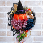 ハロウィン フラワーリース スワッグ  【おめかしカボチャ🎃】✿︎ 玄関リース