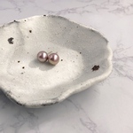 約10mm 淡水パール メタリック ピアス/イヤリング 【620】