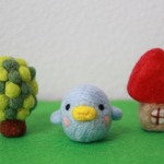 鳥さんとお家とつぶつぶの木