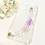 キーリングハンガー スマホチェーン ♡ 3色 の お花 が 可愛い ✧