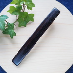 Quintessentially様用オーダー作品-黒檀の長くて細いヘアクリップ（コクタン）長さ10.7cm