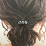 小さなポニーフック✨ブルーグレー✨シンプル✨