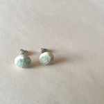 陶器ピアス(青)