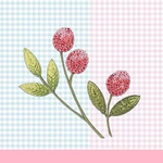 【1セット】『赤いベリーのワッペンセット』刺繍 アップリケ
