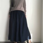 ネイビーコーデュロイスカート