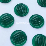 30mm【４コ《クリアグリーン》】ウェーブラインカボション