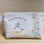 刺繍ポーチ  〜my favorite time〜
