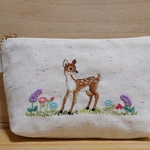 刺繍ポーチ  〜小鹿〜
