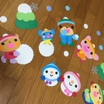 壁面冬「雪遊び！」