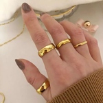 選べるサイズ ステンレス 18kリング