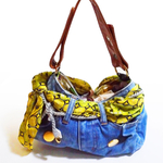 デニム スカーフバッグ KAORUCOLLAGE