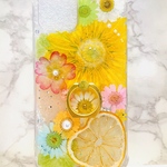 iPhoneケース､iPhoneカバー､押し花ケース､スマホケース､押しフルーツ､押し花､押し花カバー､スマホカバー､押しフルーツケース､押しフルーツカバー､Android ハートレモン､文字入れ