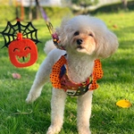 ハーネス☆ HELLOWEEN ハロウィンハーネスリード、袖フリル付き 