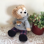 ポーチダッフィー　　コスチューム  羊毛クマつきグレーパーカーセット　コスチューム　服