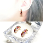 宝石 ピアス イヤリング変更可能  樹脂ピアス 樹脂イヤリング シンプル トレンド 定番デザイン プレゼント ギフト シンプル NO.5