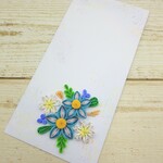 お札を折らずに入れられる👛クイリングのお洒落洋封筒《線香花火》