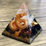 ピラミッド型(大) 龍神 オルゴナイト モリオン(黒水晶)