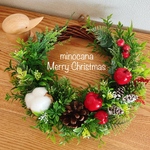 冬クリスマスリース　オータムリース　ナチュラルリース　グリーンリース　クリスマス　① 28×29
