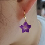 キキョウのシンプルピアス